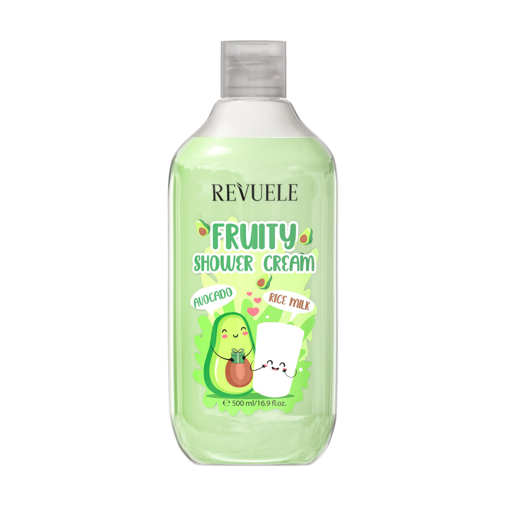 Крем для душу Revuele Fruity Shower Cream Avocado and Rice Milk Авокадо та рисове молоко, 500 мл